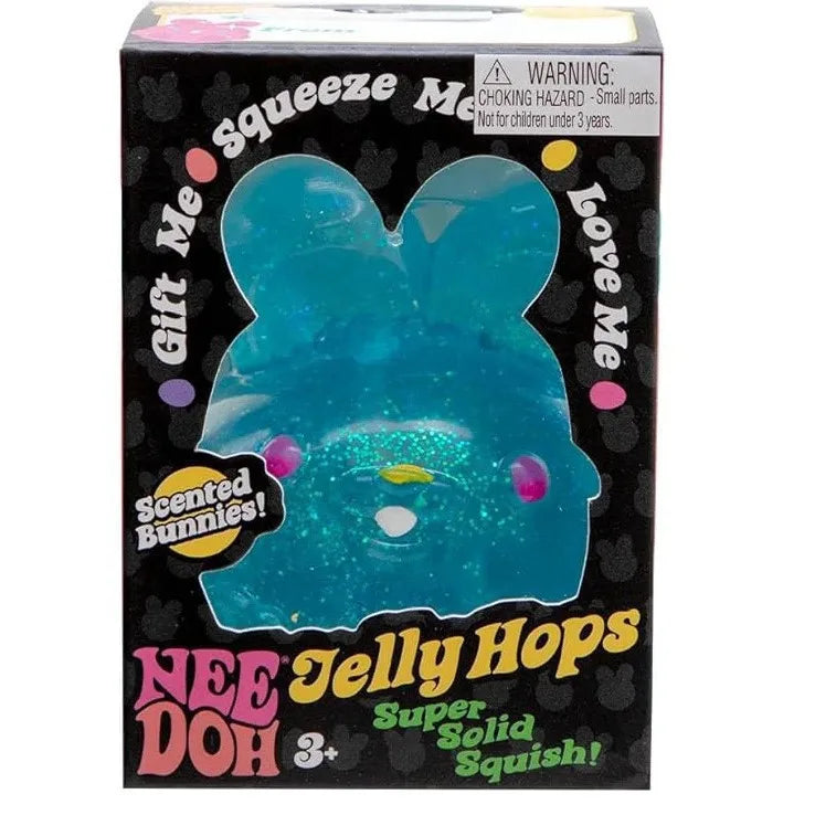 NeeDoh Jelly Hops Coelho Squishy Anti-Estresse Bola Gel Macia Anti-Ansiedade Fidget Sensorial, Brinquedo de Apertar para Present