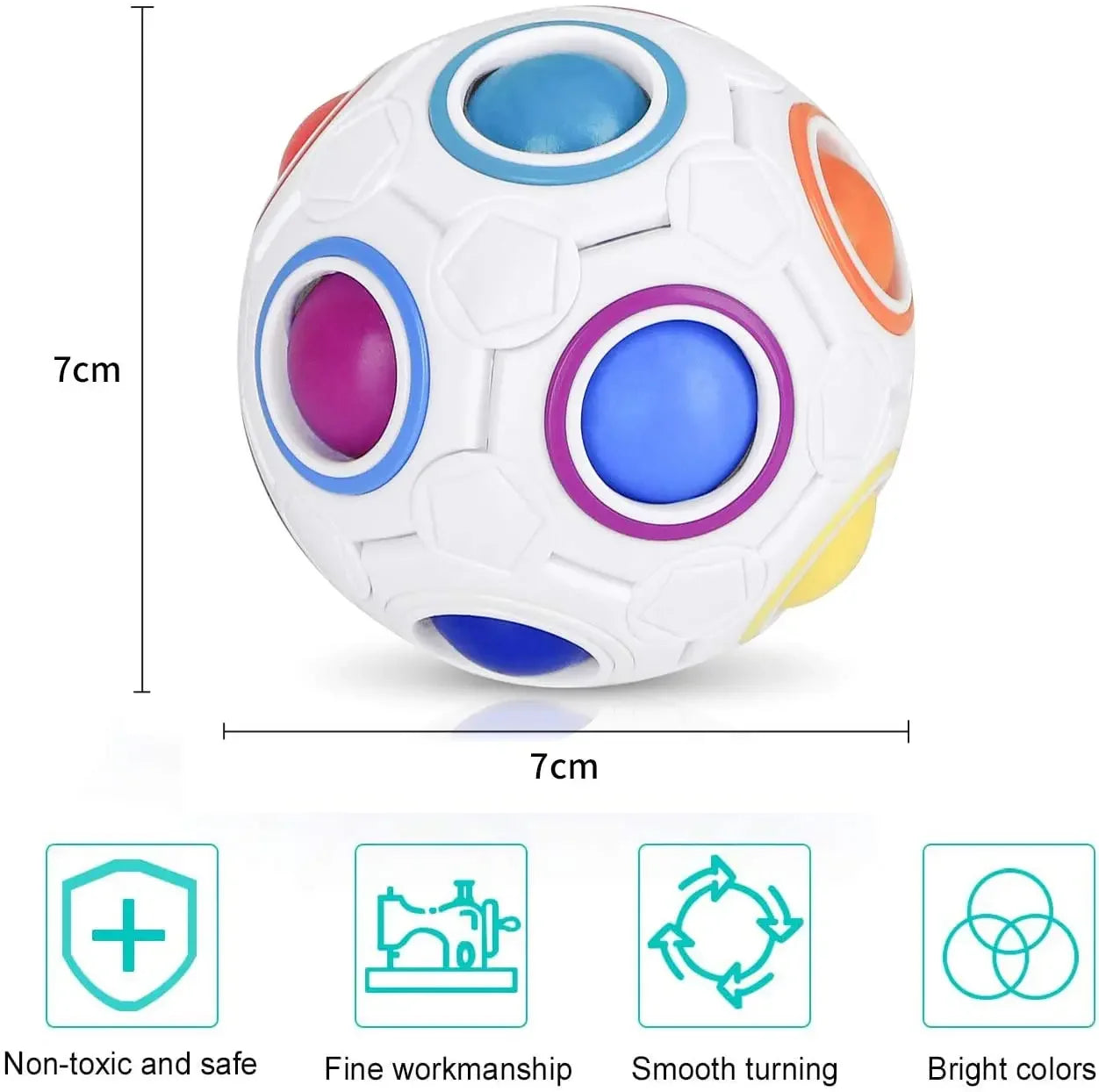 Rainbow Puzzle Ball Magic Speed Cube