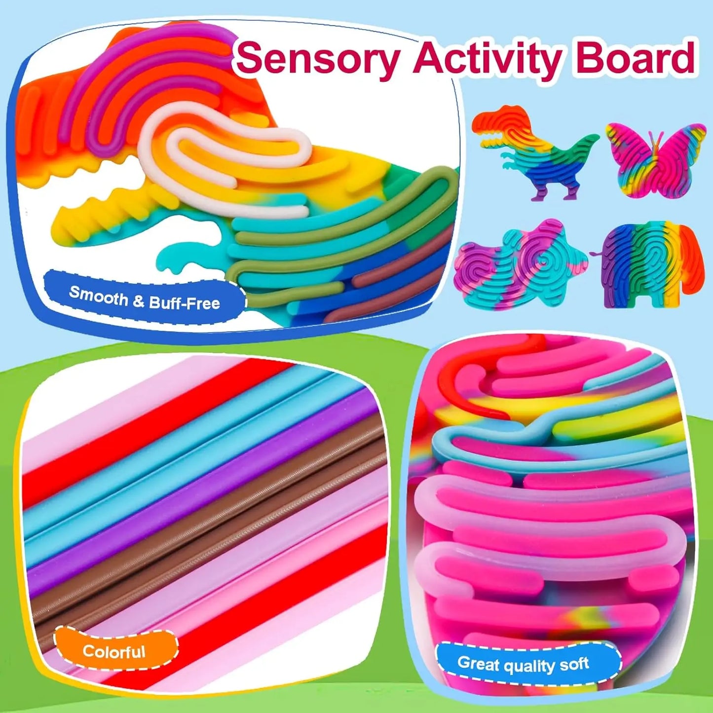 Cartoon Sensory Activity Ball with 11 Rods Silicone Fidget Toys Stress Relief ADHD and Autism Sensory Toys for Kids Adult New