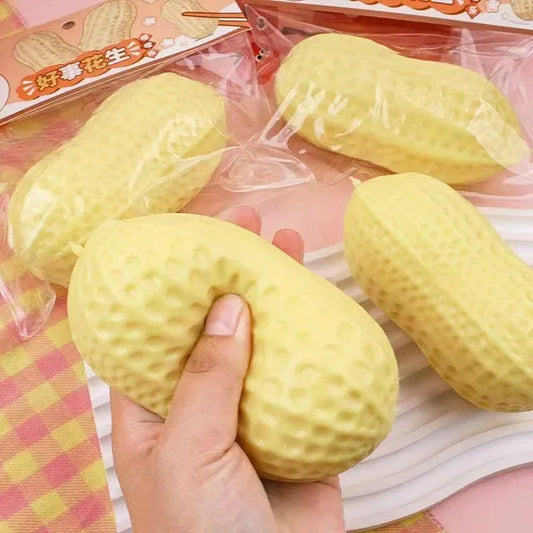 Peanut Stress Ball Crunchy Squeeze Ball Squishy Toy Buttery-Soft Feel Fidget Toy ASMR Sensory Anti Stress Toys for Kids & Adults