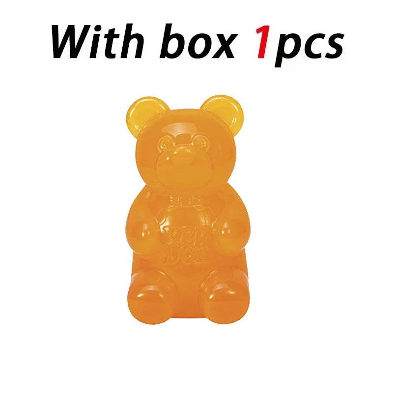8cm NeeDoh Cute Gummy Bear Sensory Squeeze Toy with Jelly-like Filling Slow Rebound Stress Relief Toy To Alleviate Anxiety****