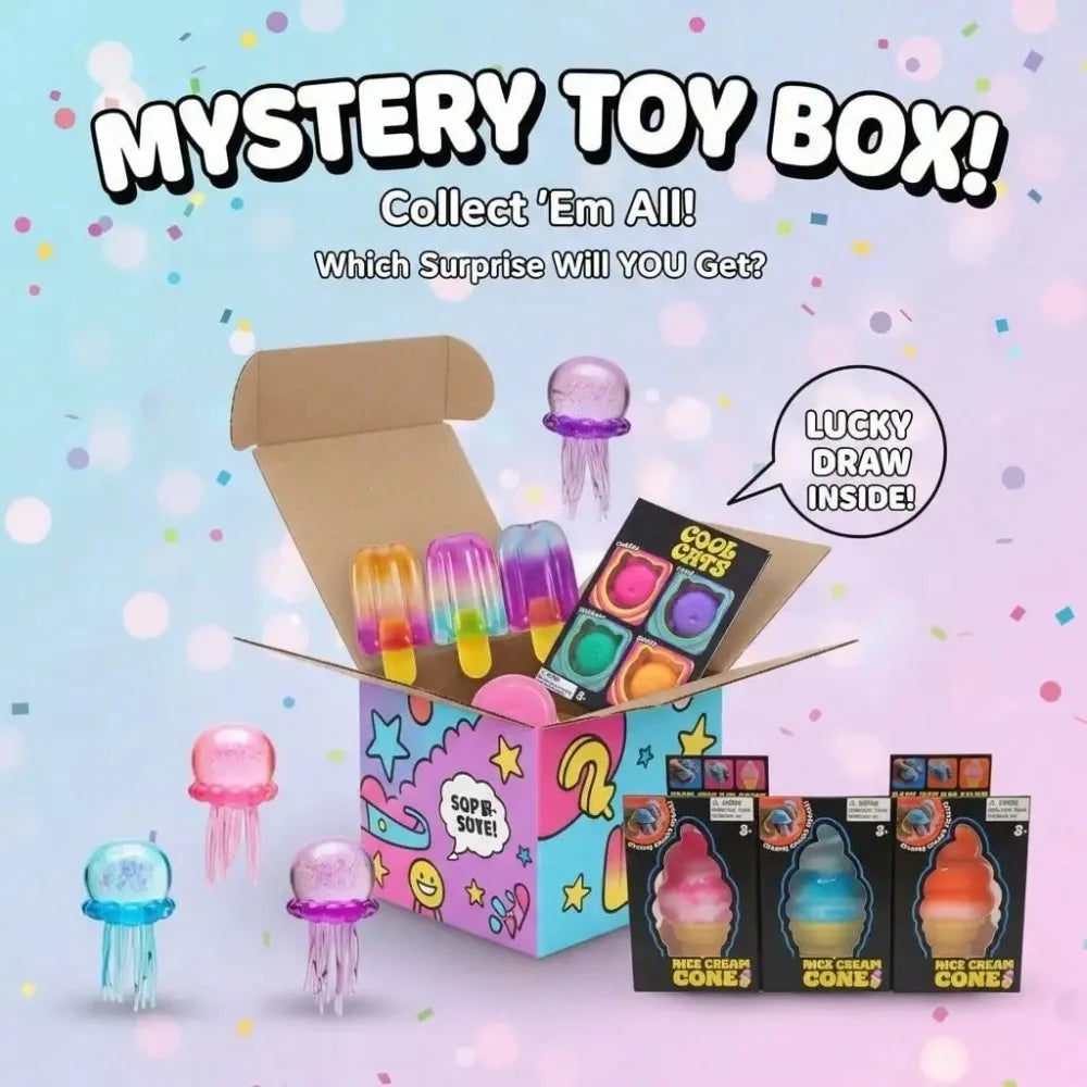 Assorted Stress Relief Squeeze  Shaped Squishy Balls Anxiety Relief Sensory Fidget For Kids & Adults Mystery Blind Box Gift Set