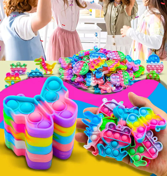 10/30/50PCS Rainbow Keychain Fidget Toys