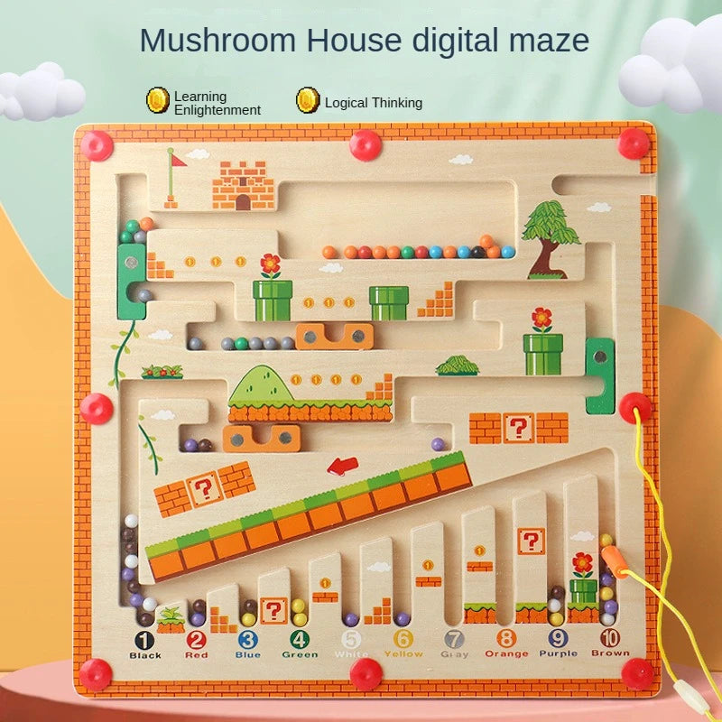 Magnetic Color and Number Maze