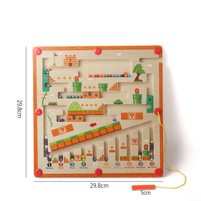 Magnetic Color and Number Maze