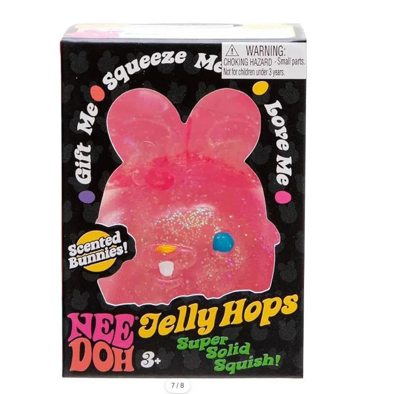 NeeDoh Jelly Hops Coelho Squishy Anti-Estresse Bola Gel Macia Anti-Ansiedade Fidget Sensorial, Brinquedo de Apertar para Present
