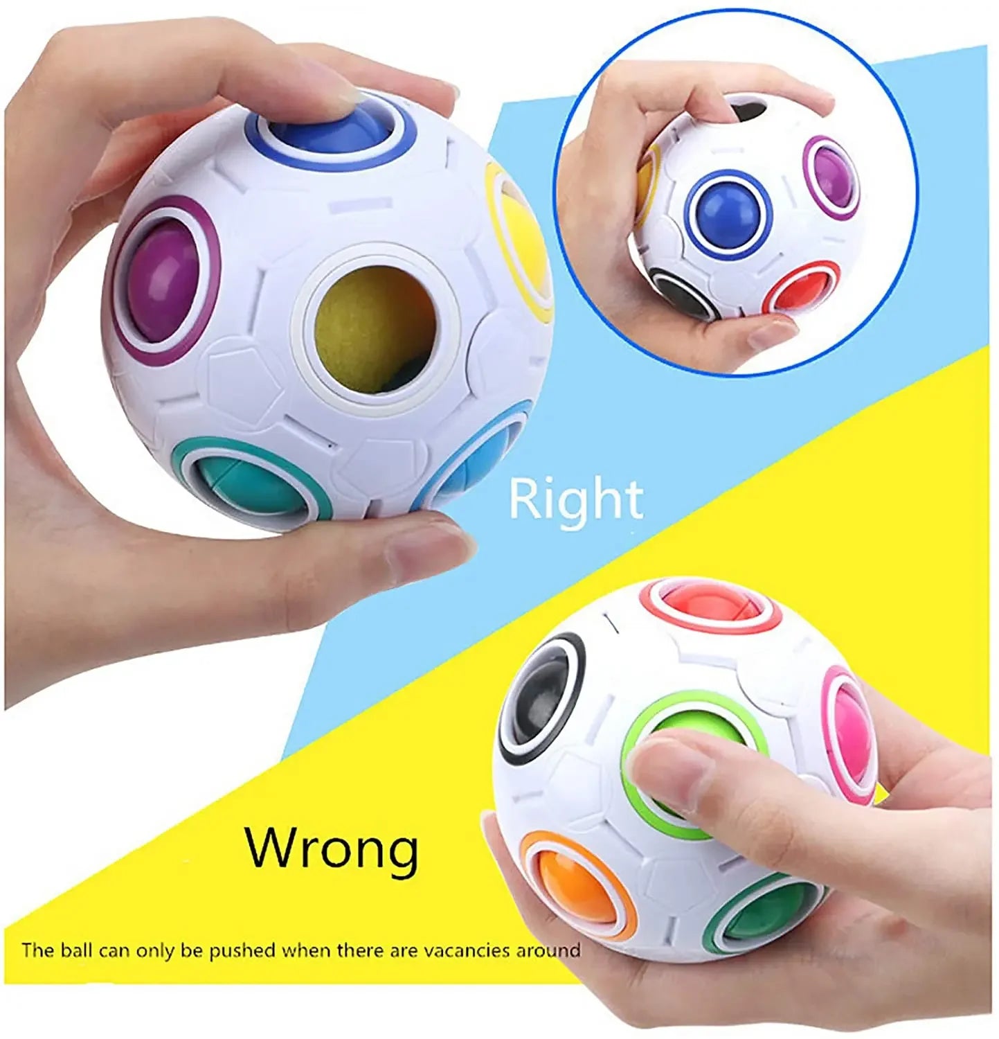 Rainbow Puzzle Ball Magic Speed Cube