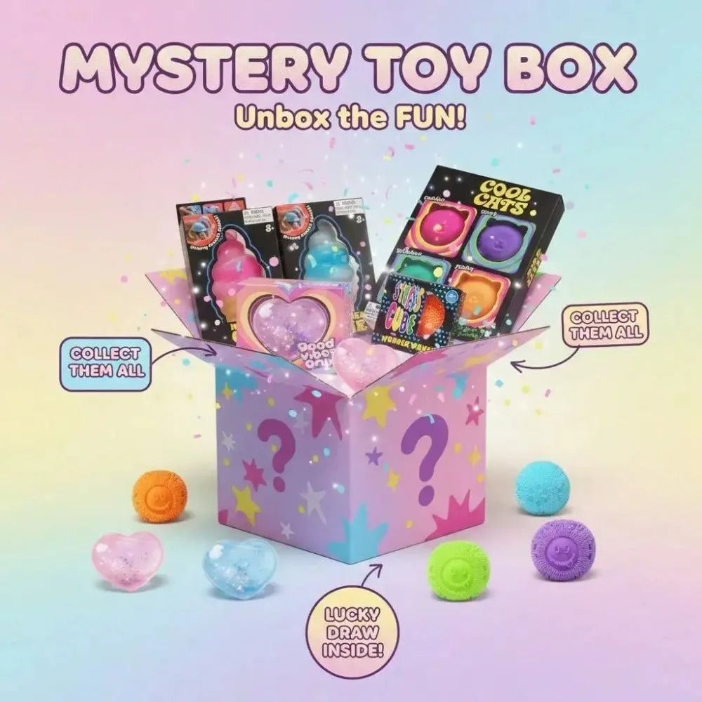 Assorted Stress Relief Squeeze  Shaped Squishy Balls Anxiety Relief Sensory Fidget For Kids & Adults Mystery Blind Box Gift Set