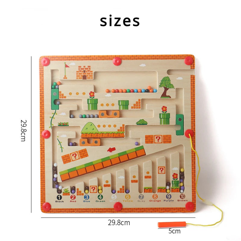 Magnetic Color and Number Maze