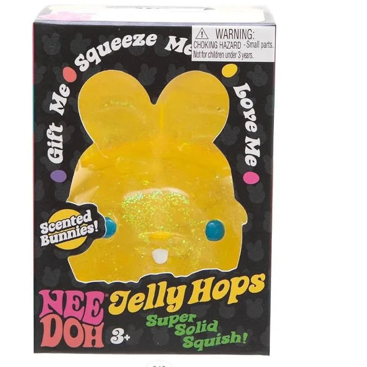 NeeDoh Jelly Hops Coelho Squishy Anti-Estresse Bola Gel Macia Anti-Ansiedade Fidget Sensorial, Brinquedo de Apertar para Present
