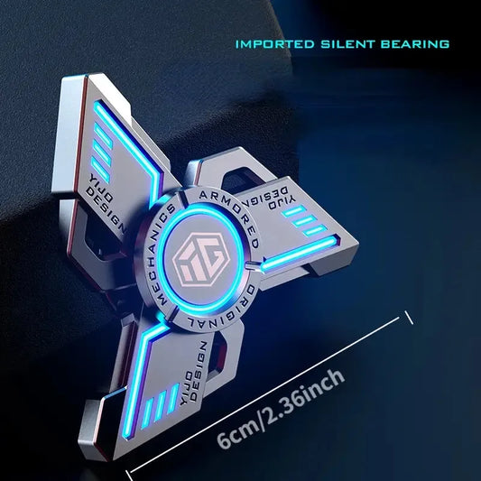 Alloy Metal EDC Fingertip Spinner, Anti-Stress, Luminous Fingertip Spinner, Finger Spinner, Decompression Toy