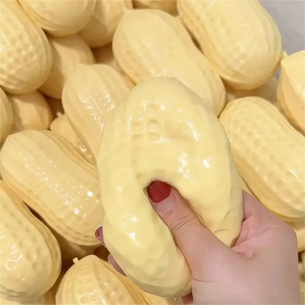 Peanut Stress Ball Crunchy Squeeze Ball Squishy Toy Buttery-Soft Feel Fidget Toy ASMR Sensory Anti Stress Toys for Kids & Adults